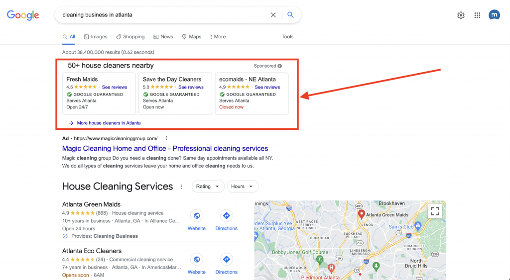 Google Local Services Ads - How to start a cleaning business